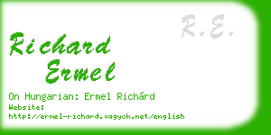 richard ermel business card